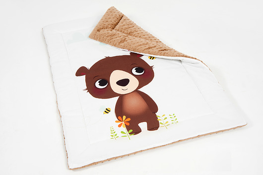 Mięciutki kocyk minky - Misio - 75x100 Minky and Cotton