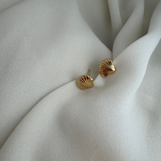 kolczyki pozłacane Kolczyki Muszelki  Srebro 925 Pozłacane