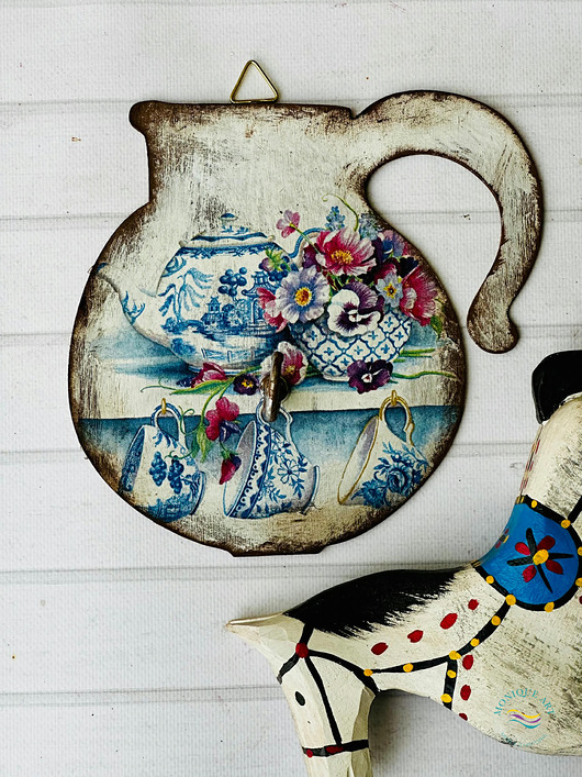 wieszaki Dekoracyjny wieszak na ścianę z drewna, styl rustykalny