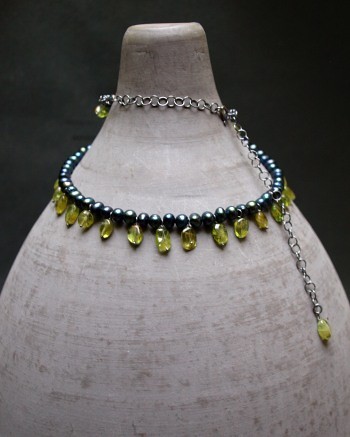 peridot i perła Garfish Art Gallery