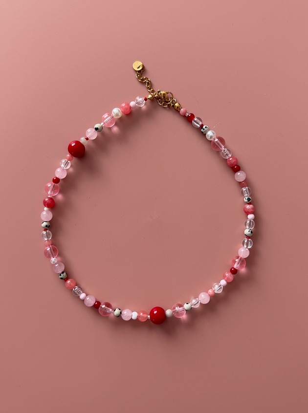 naszyjniki - inne Różowe cukierki