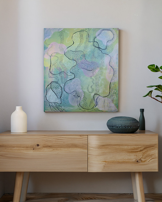 obrazy Obraz akryl na płótnie, Abstrakcja nr 4, malarstwo