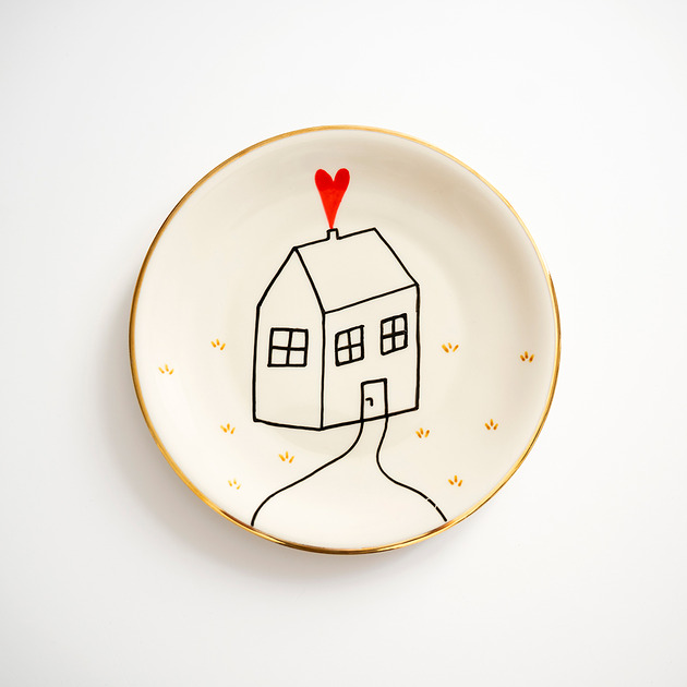 Ozdoby na ścianę Talerz na ścianę - SWEET HOME