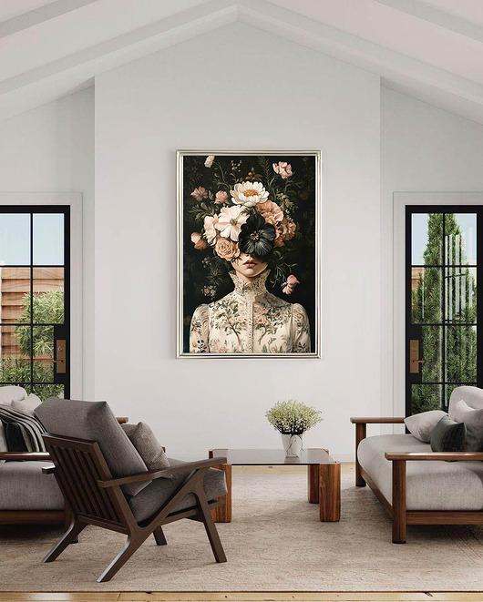 plakaty Plakat Vintage kwiatowa tajemnica