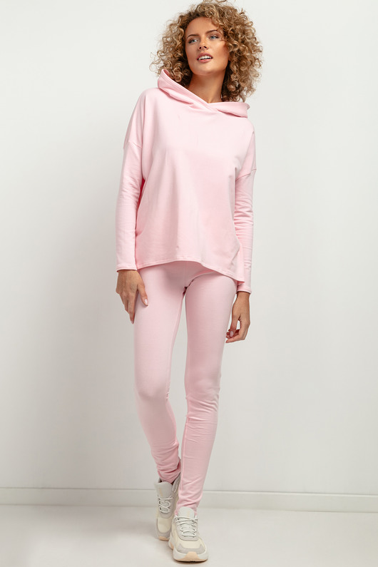 legginsy Spodnie dresowe legginsy T382, jasnoróżowe