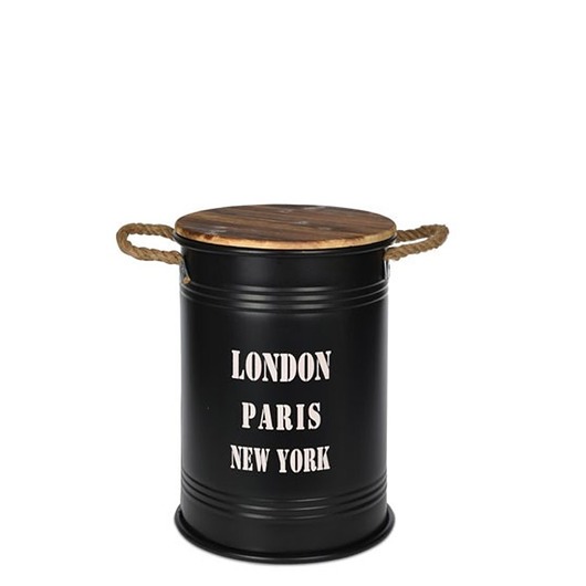 Stolik Kawowy Beczka Big Town Black 24cm MIA home