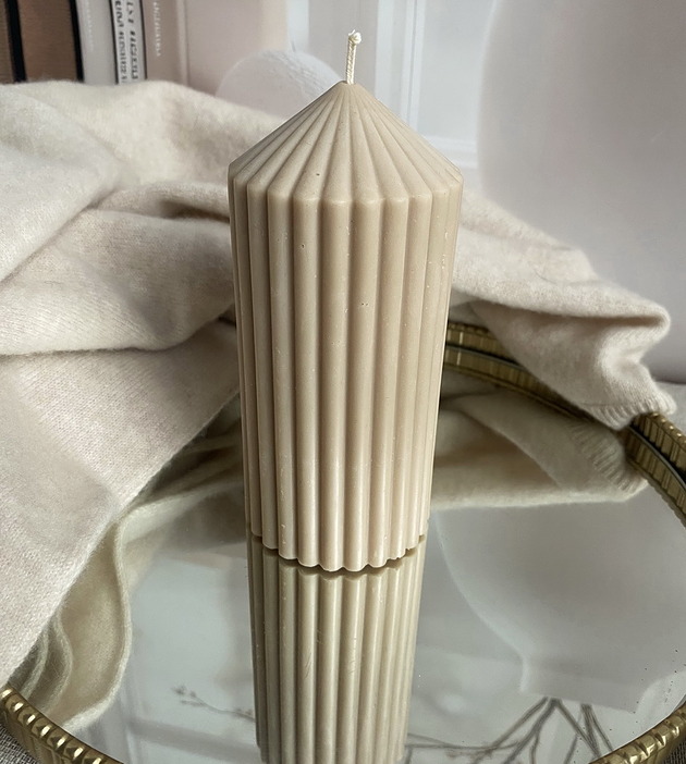 świeczniki i świece Świeca ekologiczna sojowa dekoracyjna "Grace" 140x70mm