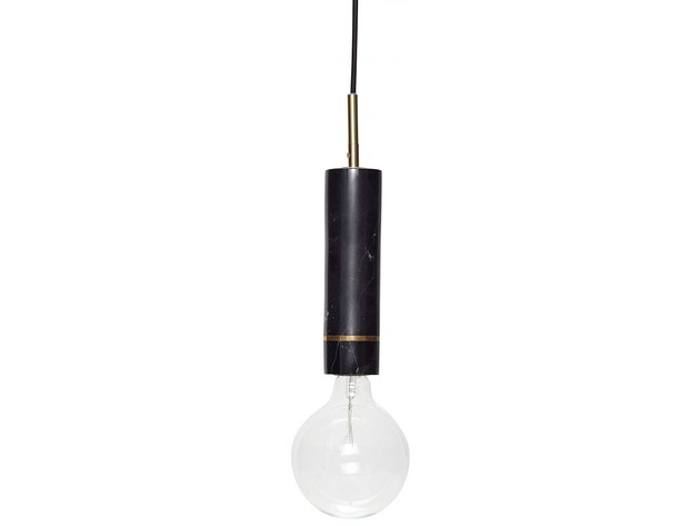 lampy wiszące Lampa tuba marmur ze złotem 29cm