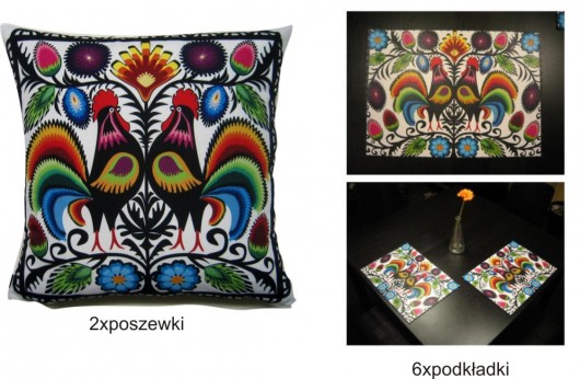2 poszeki i 6 podkładek-zamówienie Gaul Designs