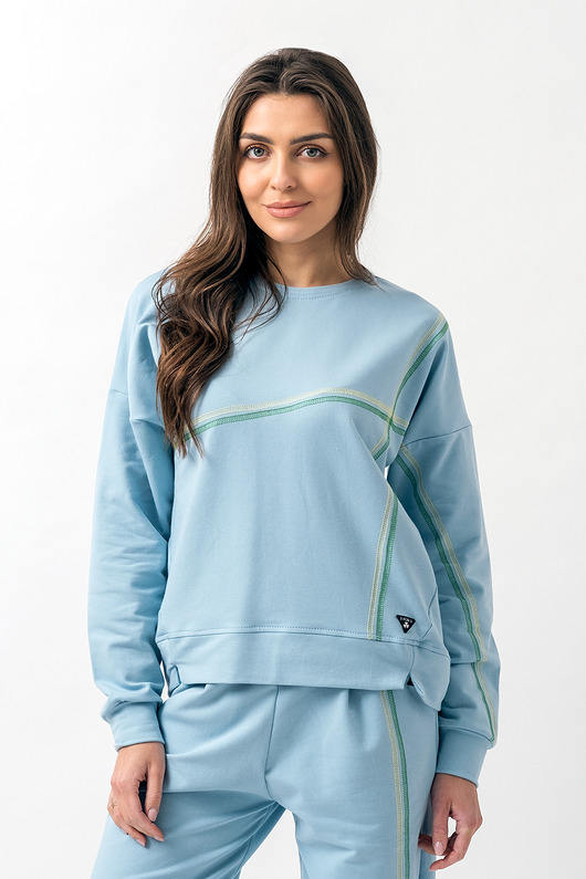 bluza bez kaptura damska Bluza damska"MEGAN" niebieski