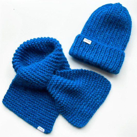 czapki damskie Zestaw Soft Aura czapka szalik baby alpaka wełna merino