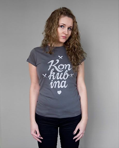 T-shirt KONKUBINA grafit RUNO