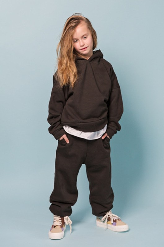 bluzy dla dziewczynki Brown hoodie mom&kids