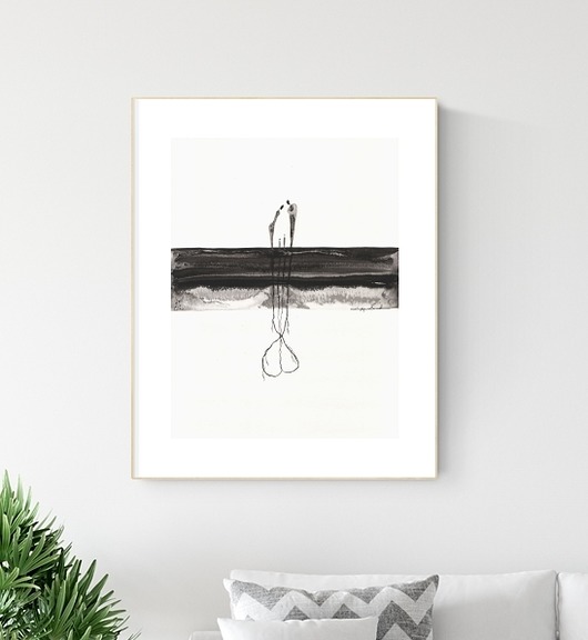 grafika 30X40 cm wykonana ręcznie MiniMalArt