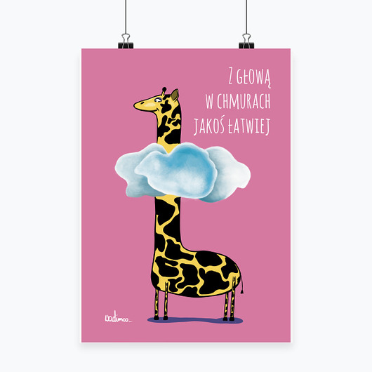 grafiki i ilustracje Z Głową w Chmurach Jakoś Łatwiej - plakat
