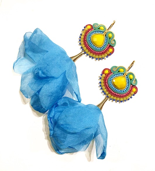 kolczyki soutache Sutaszowe kolczyki METEORA