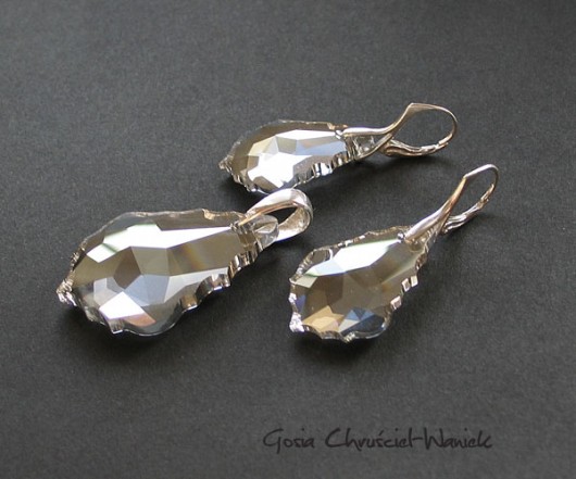 kryształ Swarovski silver shade - komplet Gosia Chruściel-Waniek