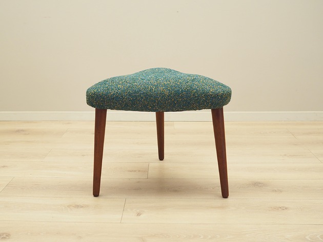 pufy do siedzenia Podnóżek tekowy, duński design, lata 70, produkcja: Dania