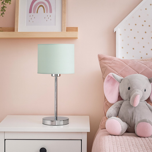 lampy do pokoju dziecka Chromowana lampka nocna dla dzieci NICEA