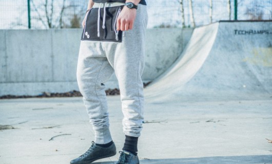 SPODNIE BUTTON POCKET PANTS UNISEX szare Button
