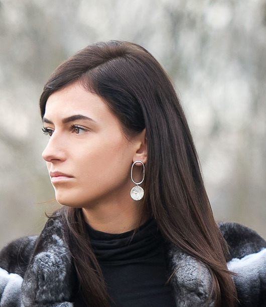 Kolczyki srebrne HALO 1 Jansen Diamonds