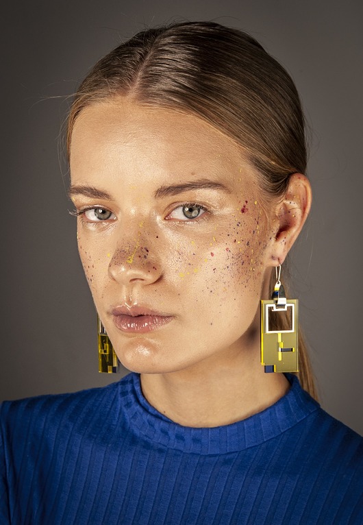 Kolczyki srebrne modułowe ALTER N.O1 Ag Cher Jewellery