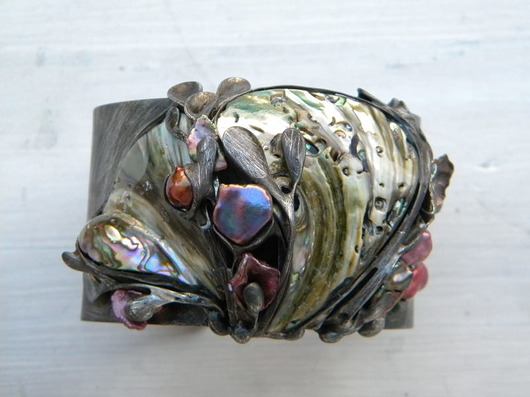 muszla paua  - BRANSOLETA MANKIET - CUFF Beata Trotter