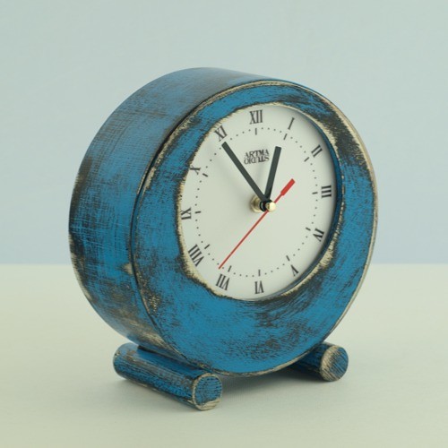zegarek OldE circle blue Clock Wood Studio