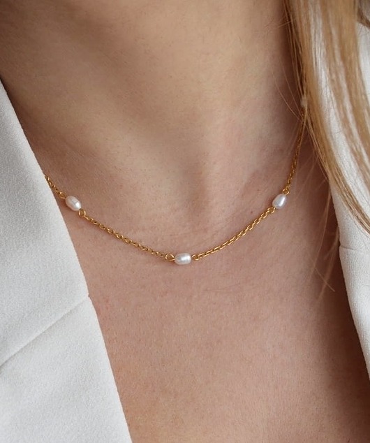 złote naszyjniki Naszyjnik z perełkami