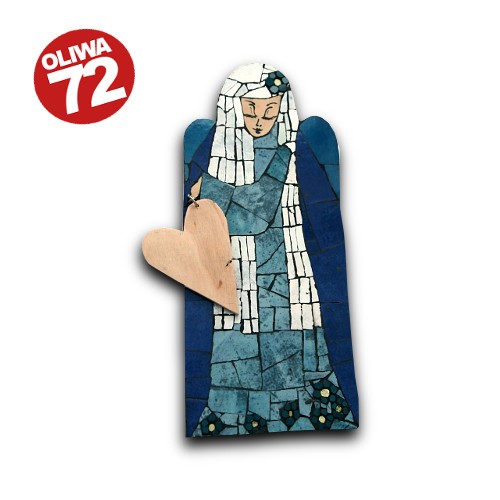 Anioł niebiańsko niebieski oliwa72