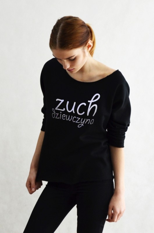 ZUCH DZIEWCZYNA czarna bluza oversize GAU great as You