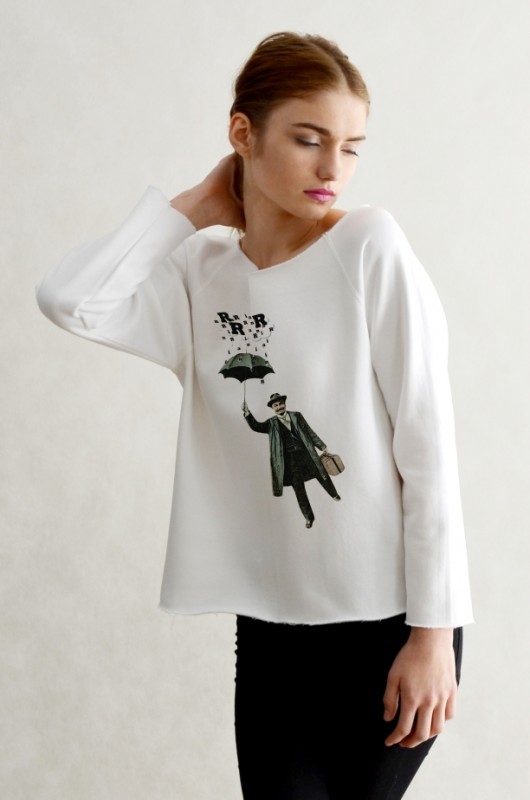 RAIN MAN biała bluza oversize GAU great as You