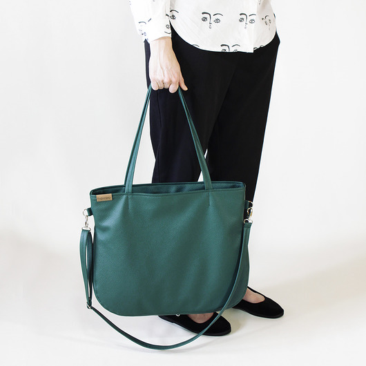 Pacco bag torebka zielona na zamek vegan hairoo