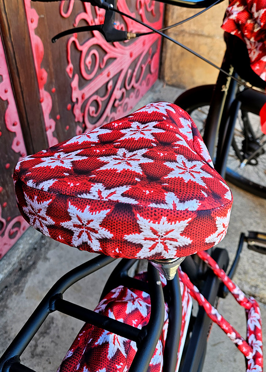 akcesoria do roweru ZESTAW swetrowy snowflakes świąteczny WODOODPORNY