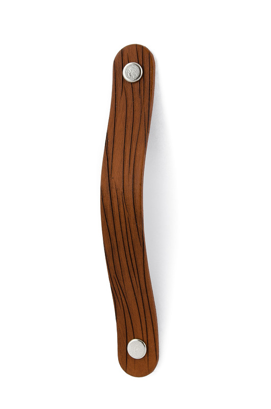 gałki do mebli Skórzany uchwyt meblowy COLORISO BRIAR WOOD L