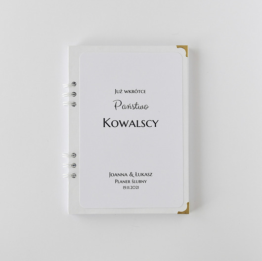 Planer ślubny organizer terminarz planner biel N Papiernik