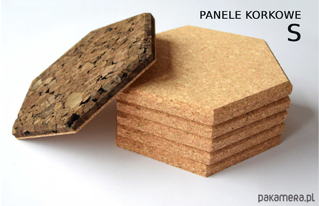 kafle i panele S Korek naturalny i brązowy Hexagon