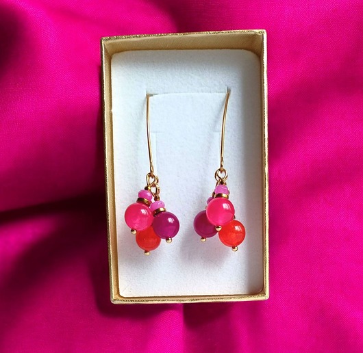 kolczyki z kamieniami Kolczyki : summer ENERGY collection ::  53mm