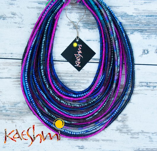 Malkia wa usiku  - naszyjnik MAASAI, folk, boho Kaeshmi