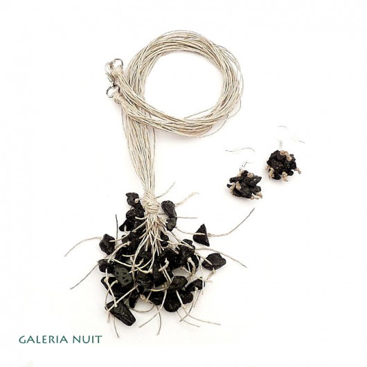lawa wulkaniczna - komplet biżuterii galeria nuit