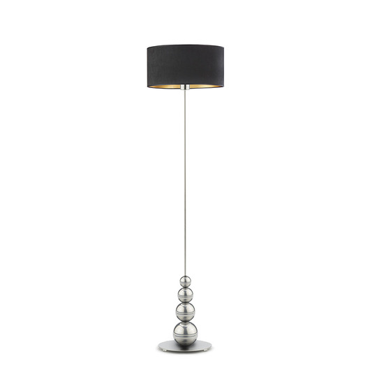 lampy podłogowe Metalowa lampa stojąca z welurowym kloszem ROMA VELUR