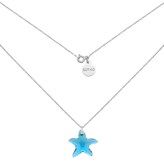 Srebrny naszyjnik z zawieszką SWAROVSKI CRYSTAL SOTHO
