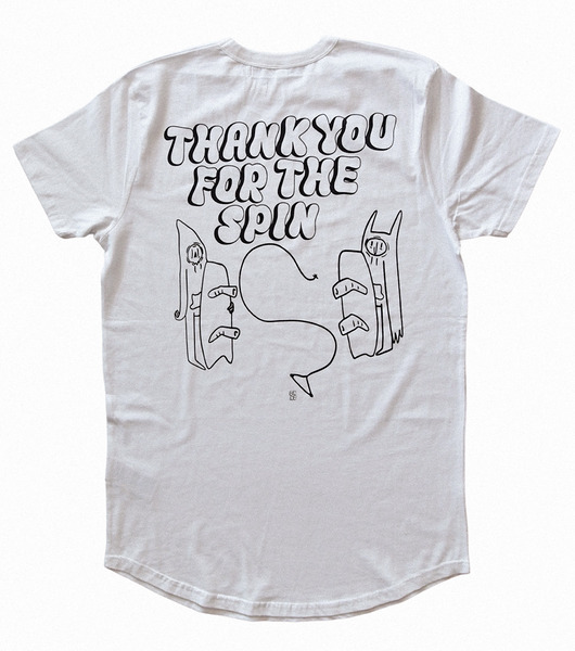 t-shirty męskie Biała Przedłużana Koszulka Shred Life