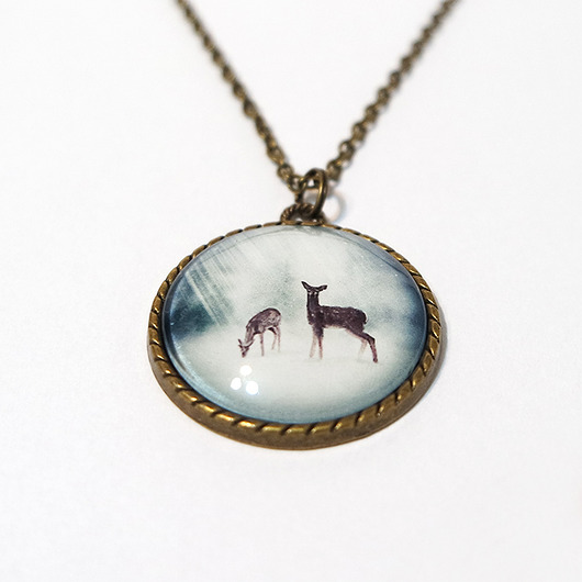 wisiory Medalion, naszyjnik - Sarenki - antyczny brąz