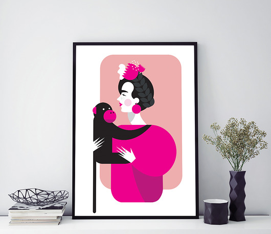 Plakat Piękna Frida LoFink