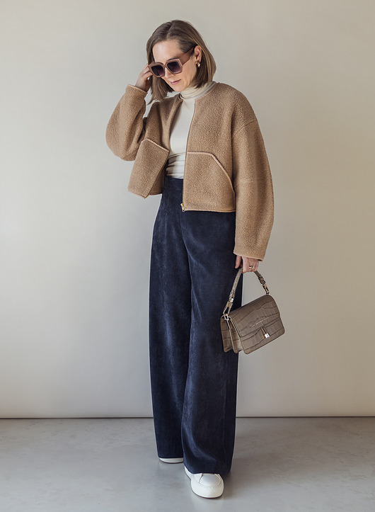 spodnie materiałowe damskie Spodnie BLU