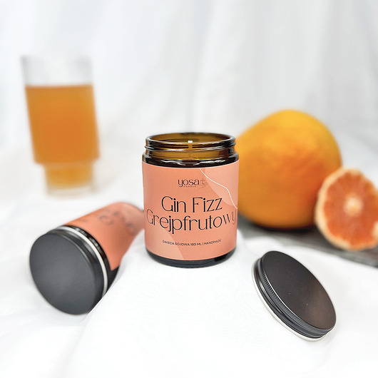 świece zapachowe Świeca Sojowa Gin Fizz Grejpfrutowy 180 ml