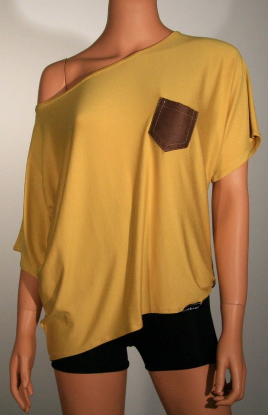 Bananowy T-shirt oversize Lambear