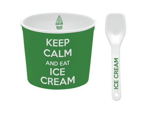 Kubek na lody Keep Calm zielony MIA home