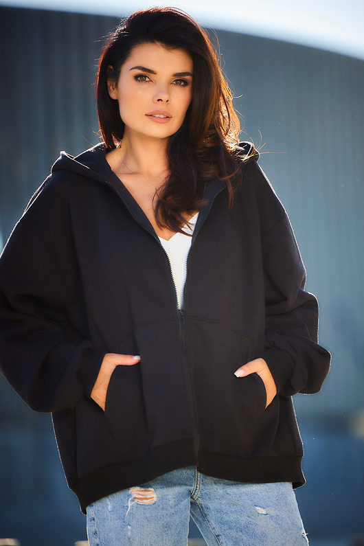 bluza z kapturem damska Bluza B610